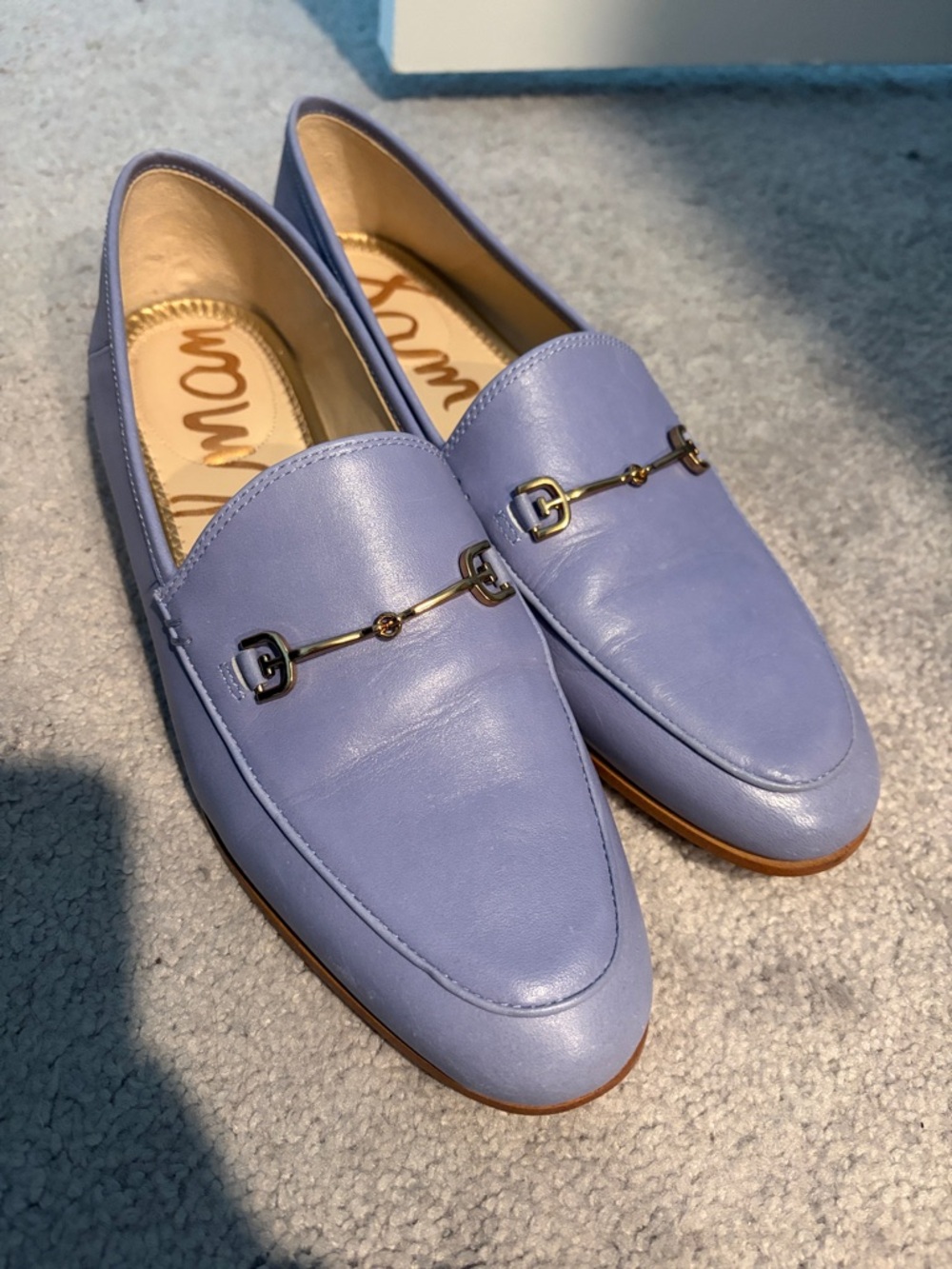 Sam Edelman 9 Loraine Lavender Bit Loafer GUD Gold Hardware Maximalist